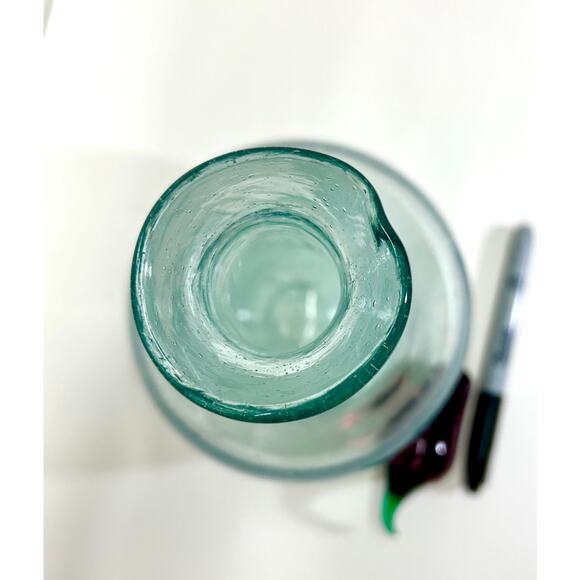 Art Glass Carafe Decanter - Red Chili Pepper Stopper, 1L Made in Spain - VTG 90s - Picture 8 of 9